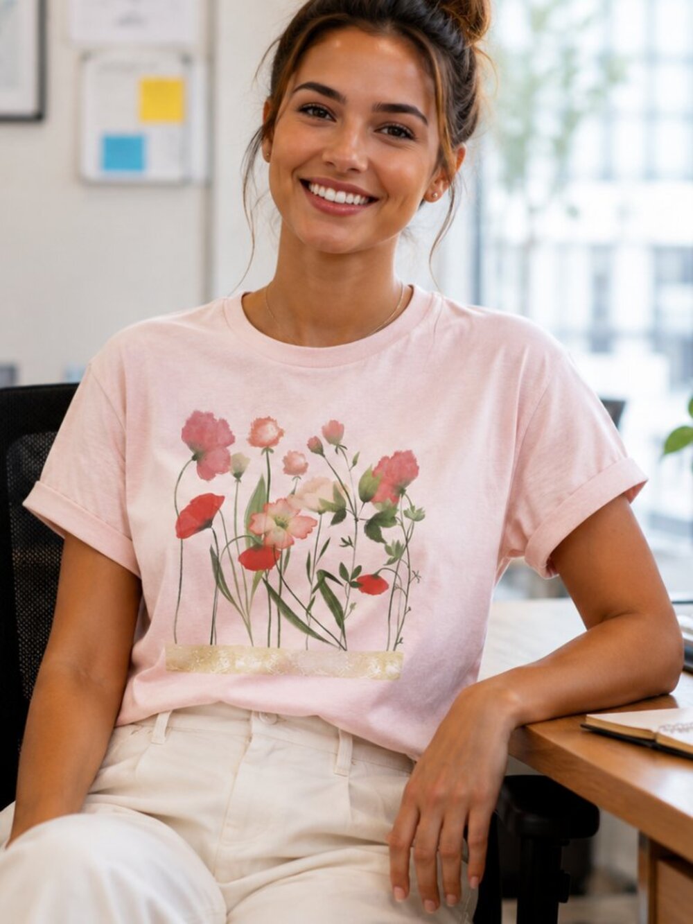 🌸 Watercolor Poppies & Wildflowers T-Shirt | Unisex Floral Graphic Tee